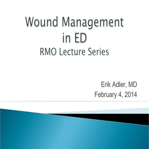Wound care in ER.  Dr Erik Adler