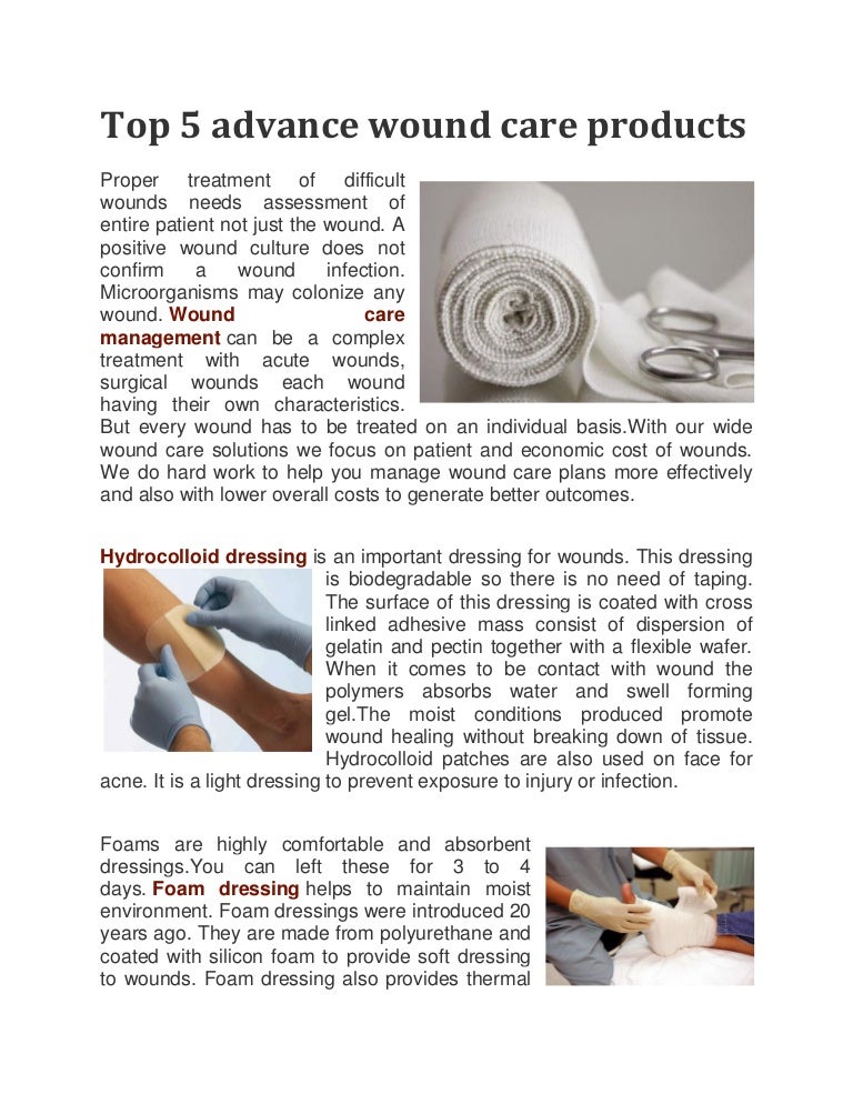 Top 5 advance wound care products