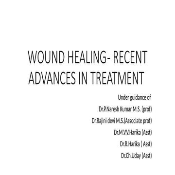 WOUND HEALING and recent advances in treatment