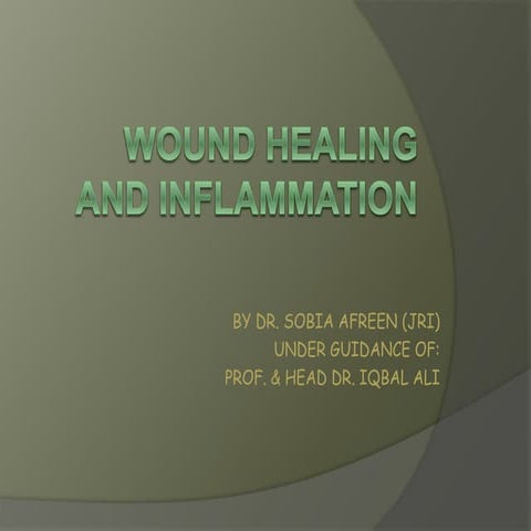 Wound healing and inflammation