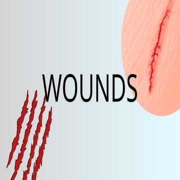 WOUNDS and management and classification | PPTX
