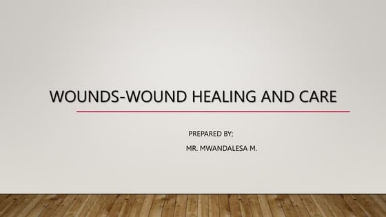First aid management of Wound | PPTX | First Aid | Injuries