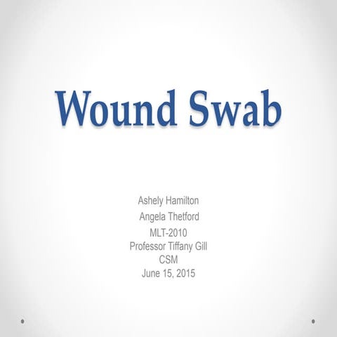 Wound Swab PowerPoint