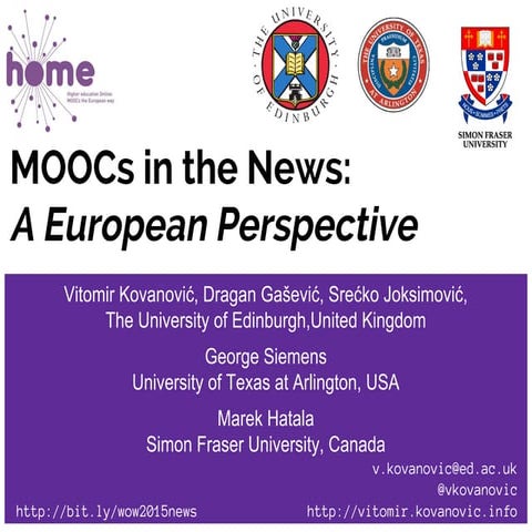 MOOCs in the news- A European perspective