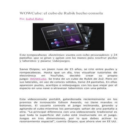 Wow cube | DOCX