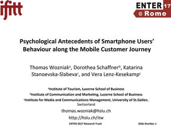 Psychological antecedents of smartphone users behaviour along the mobile cust...