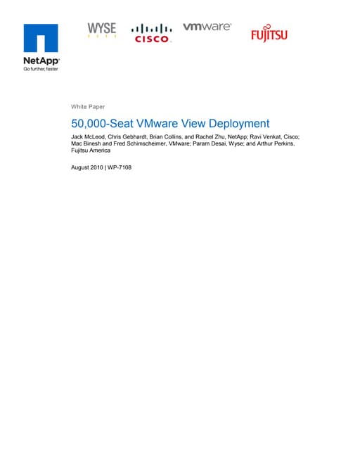 Wp 7108 - 50000 seat vmware view deployment