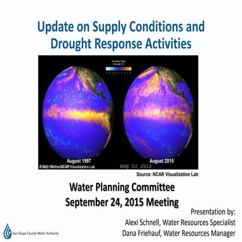Update on Supply Conditions and Drought Response Activities - September 24, 2015