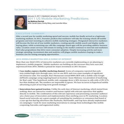 2011 US Mobile Marketing Predictions