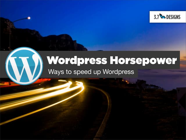 Speed Up Wordpress, Wordpress Horse...