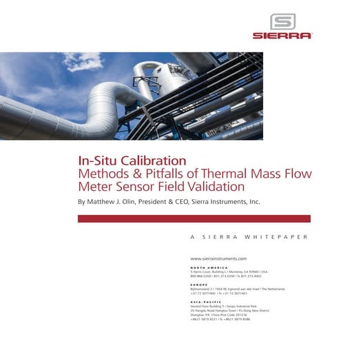 In-Situ Calibration: Methods & Pitfalls of Thermal Mass Flow Meter Sensor Fie...