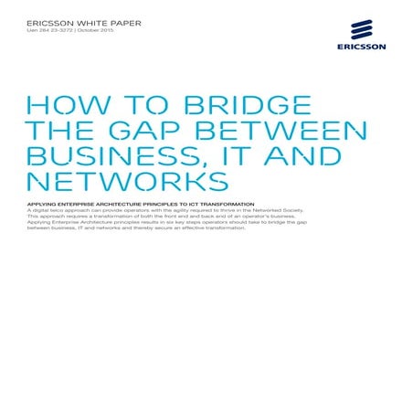 White Paper: How to bridge the gap between business, IT and networks – applyi...
