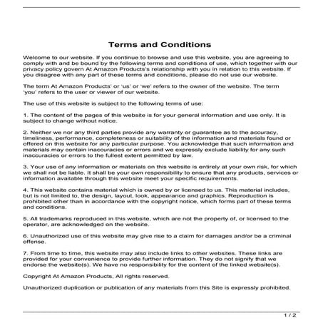 Terms of Service | PDF