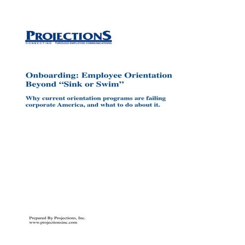 Projections- Employee Orientation
