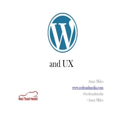 User Experience and WordPress