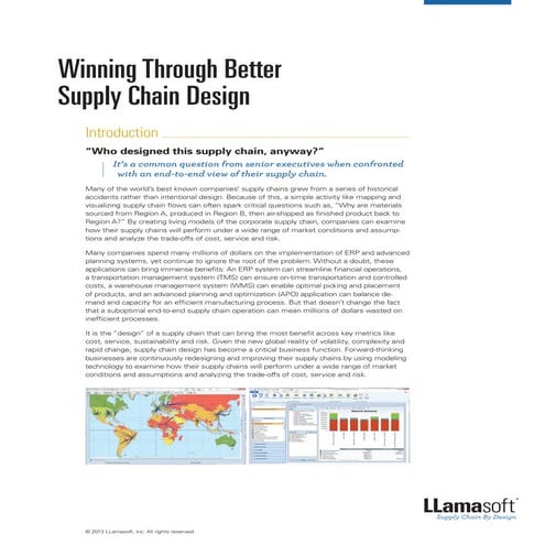 WHITE PAPER: Winning Through Better Supply Chain Design