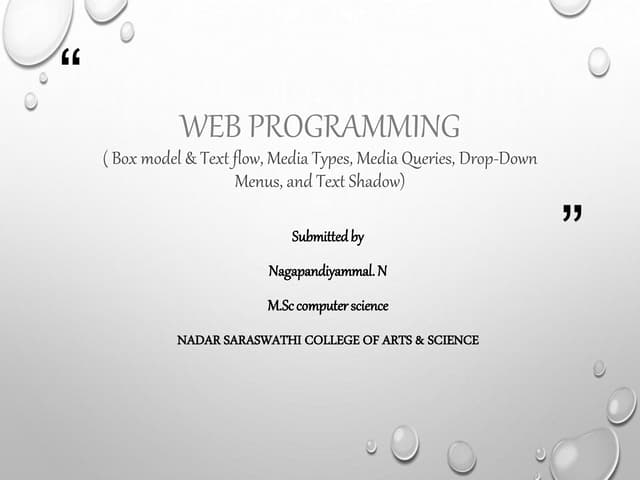 Web Programming