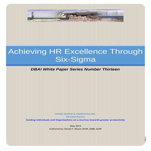 White Paper: Achieving HR Excellence through Six Sigma