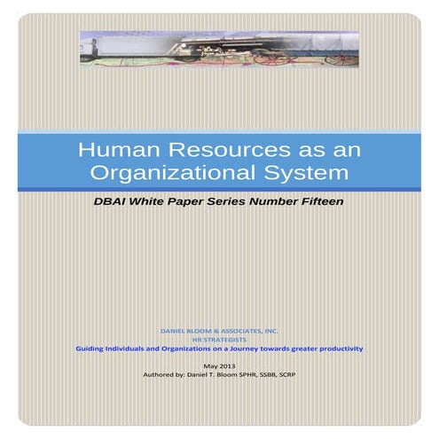 White Paper: HR as an Organizational System