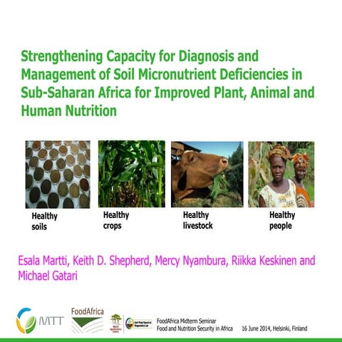 Food and Nutrition Security in Africa, Strengthening Capacity for Diagnosis a...