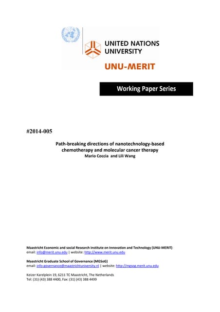 Path-breaking directions of nanotec...