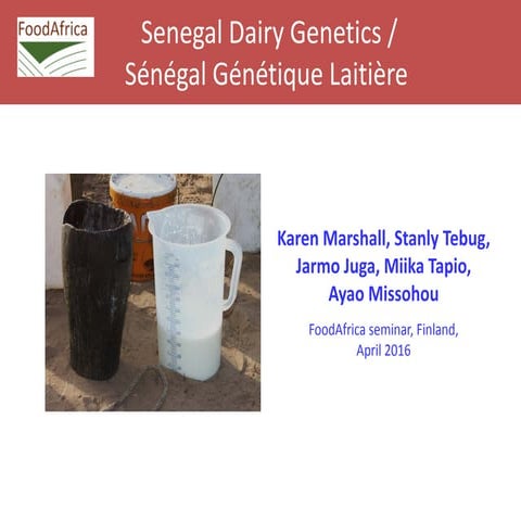 FoodAfrica seminar presentation WP2, Karen Marshall