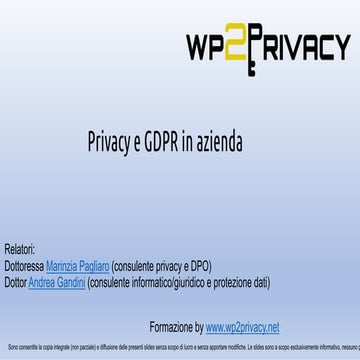wp2privacy slides Gdpr