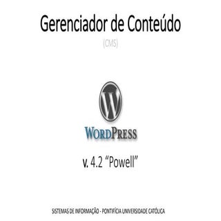 WordPress CMS - Gestão de conteúdo ...