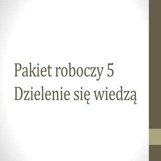 Dzielenie się wiedzą