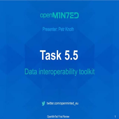 Data interoperability toolkit (OpenMinTeD)