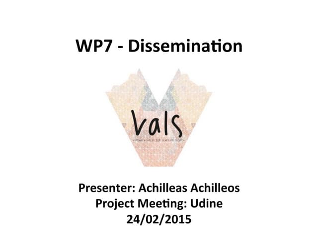 WP7 -­‐ Dissemination