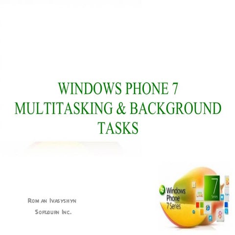 Windows Phone and mobile application development