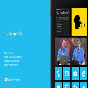 Windows Phone 8 - 14 Using Speech