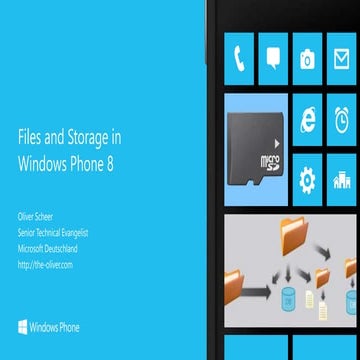 Windows Phone 8 - 4 Files and Storage