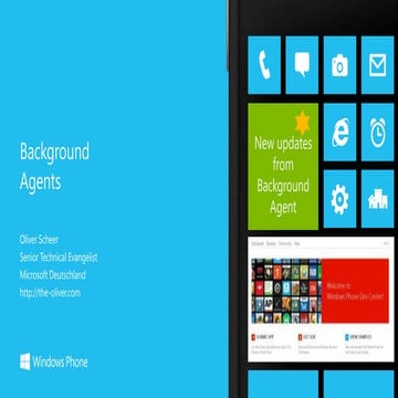 Windows Phone 8 - 6 Background Agents