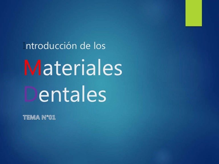 Historia de los materiales dentales