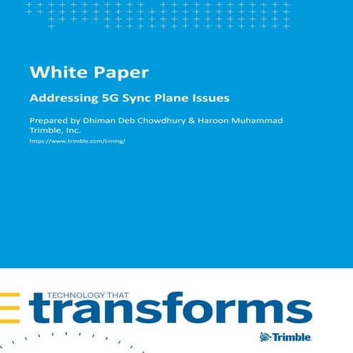 Addressing 5G Sync plane issues