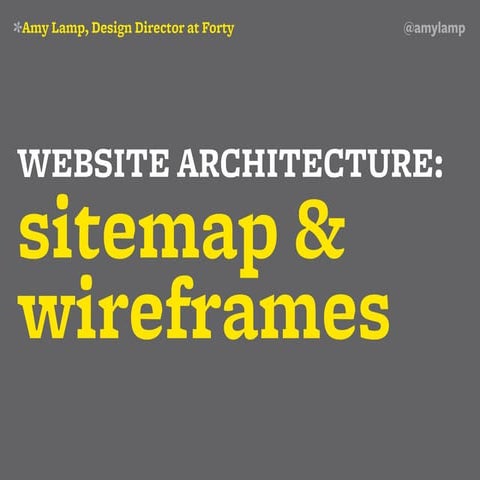 Website Architecture: Sitemap & Wireframes