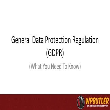 GDPR - What You Need To Know