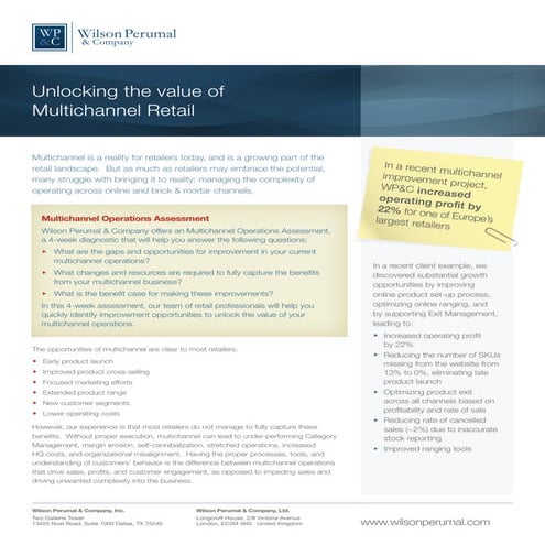 WP&C Multichannel Spotlight