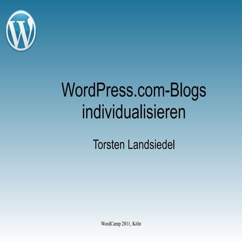 WordPress.com-Blogs individualisieren