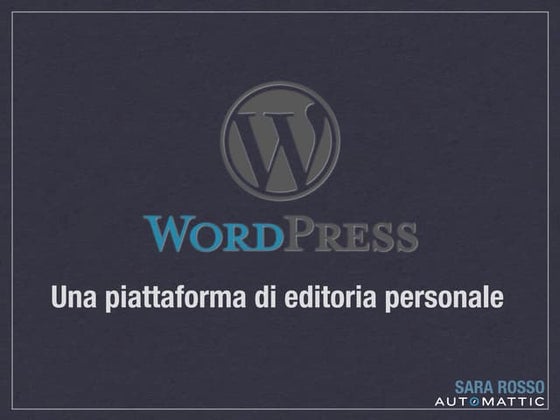 Utilizzare WordPress come un sito web (non un blog)