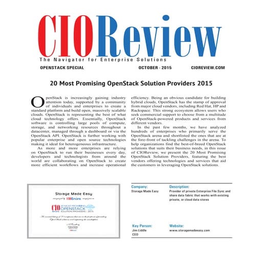 SME- Crafting an Enterprise File Share and Sync Fabric for OpenStack Swift