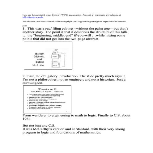 John Allen, WPE-2008 Presentation