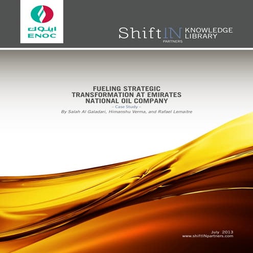 Fueling Strategic Transformation at Emirates National Oil Company