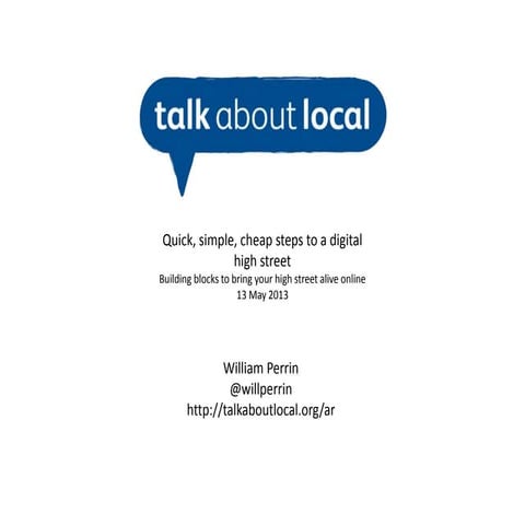 Basic digital high street through to augmented reality