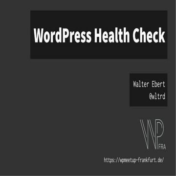 WordPress Health Check