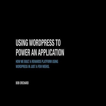 How we built a Rewards Platform with WordPress in a few weeks