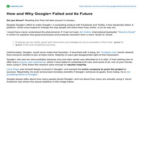 How and why google failed and its future