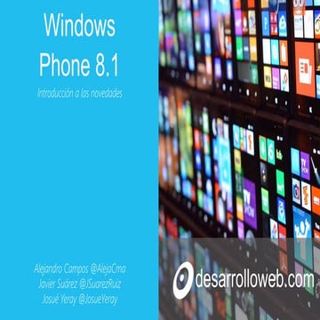 #WPhoneIO Introducción a Windows Phone 8.1
